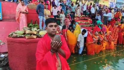 chhath festival 2025 sunset and sunrise ceremony bihar