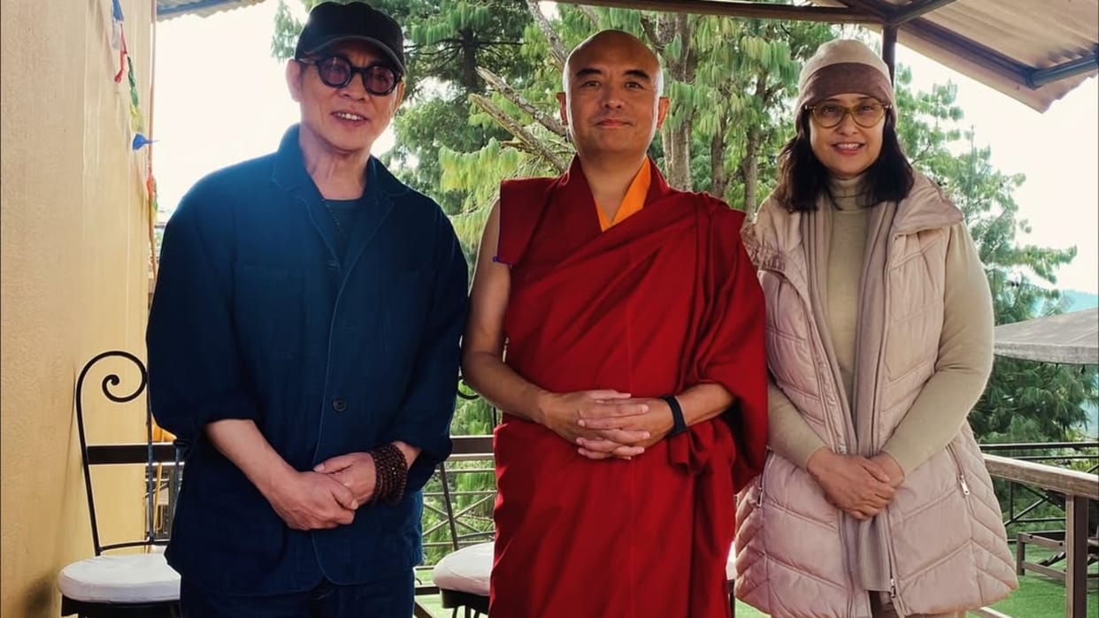 manisha koirala visit at tibetan buddhist mingyur rinpoche for spirituality understanding life and death