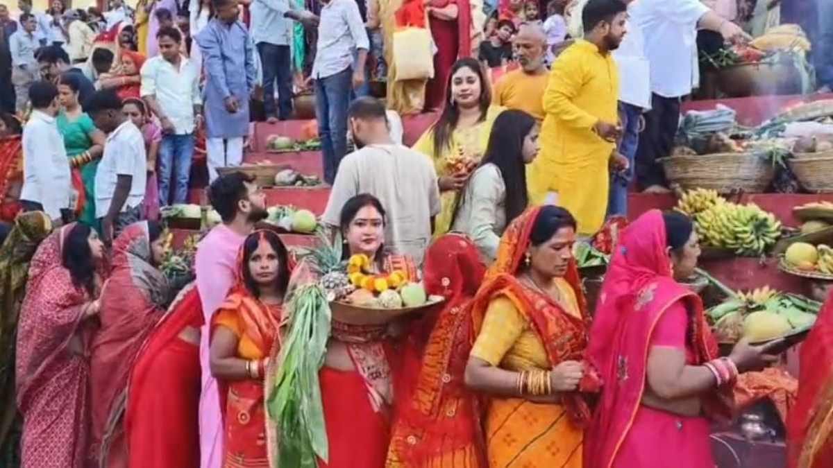 chhath festival 2025 sunset and sunrise ceremony bihar