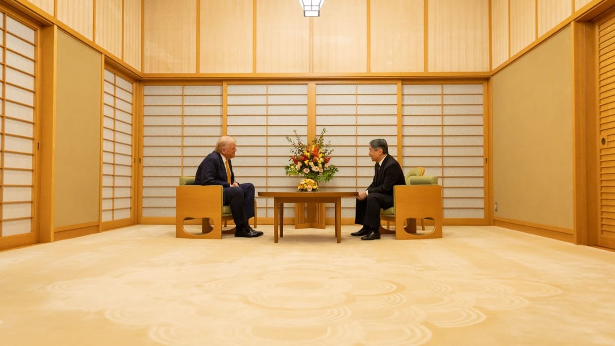 President Donald J. Trump meets with Emperor Naruhito at the Imperial Palace in Tokyo
