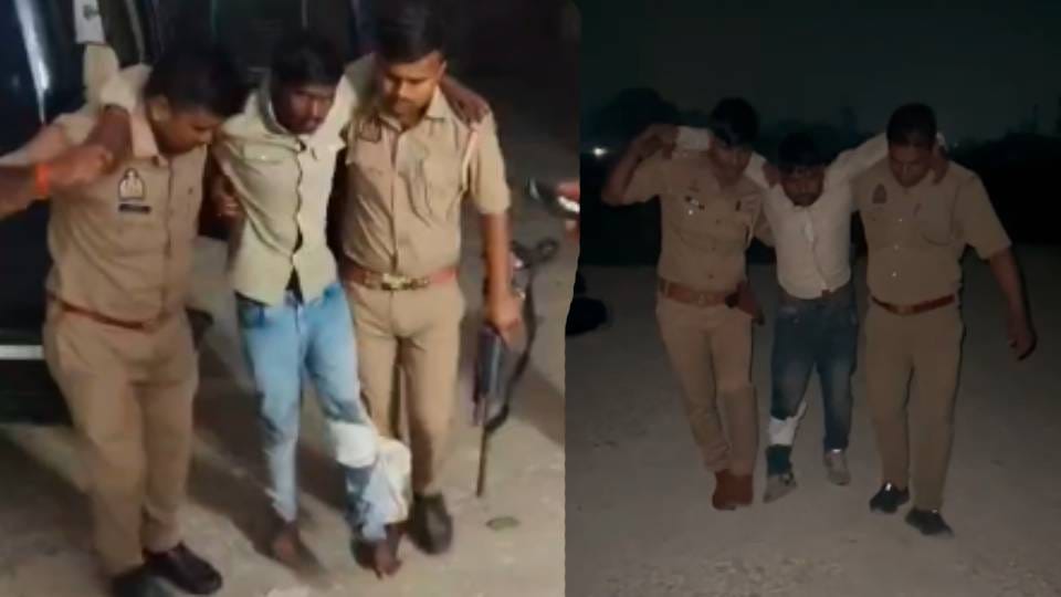 Five criminals arrested in two encounters in Sultanpur three injured by bullets in leg
