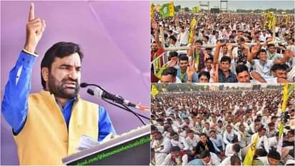 Bikaner: Hanuman Beniwal says Vasundhara wanted to crush me, but she herself moved away; RLP shows strength