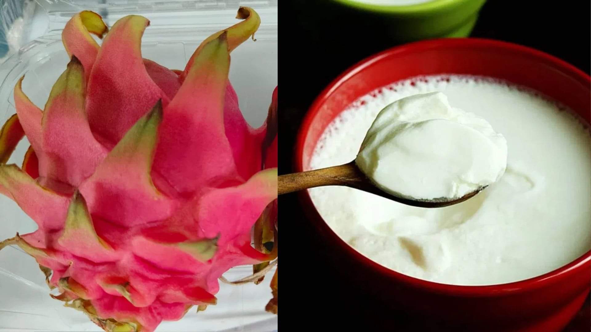 ड्रैगन फ्रूट और दही