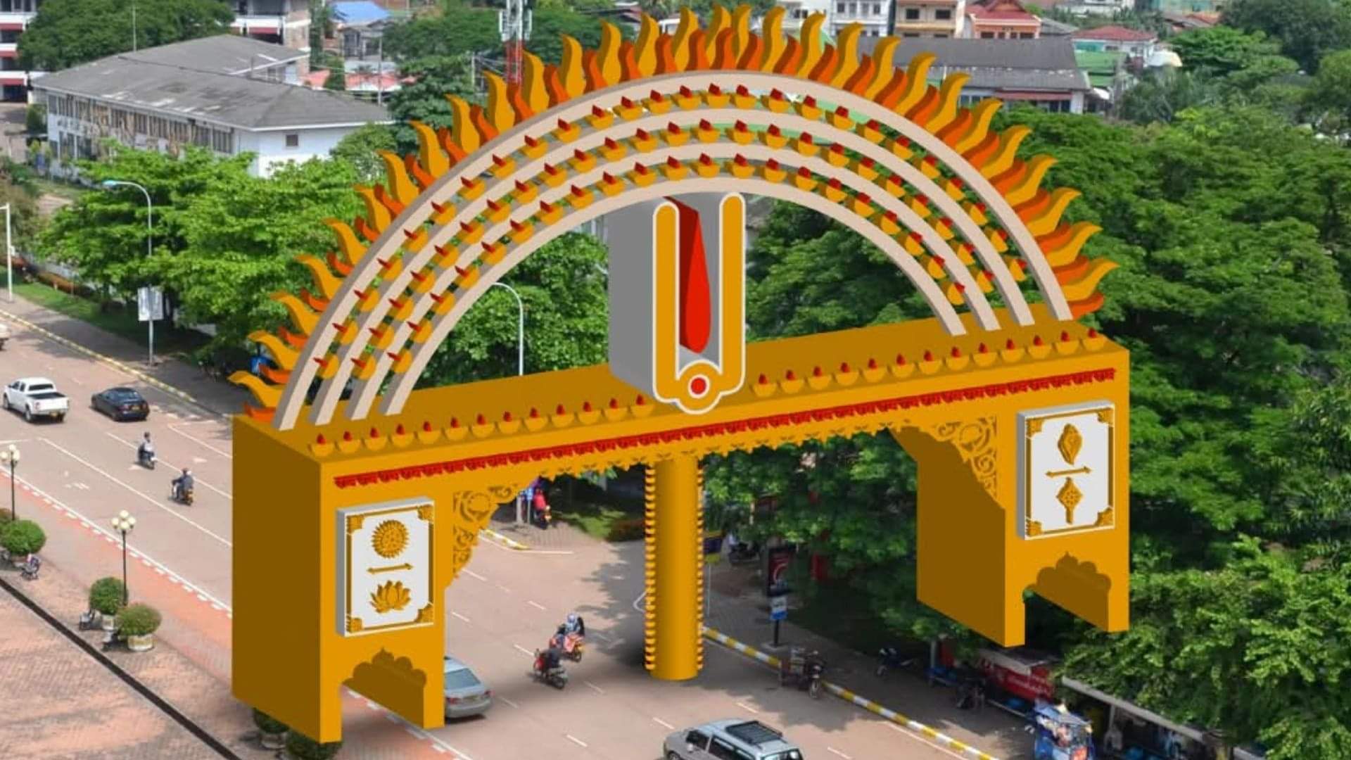 हनुमान गुफा मार्ग पर 14 कोसी परिक्रमा मार्ग पर स्थापित है तिलक द्वार