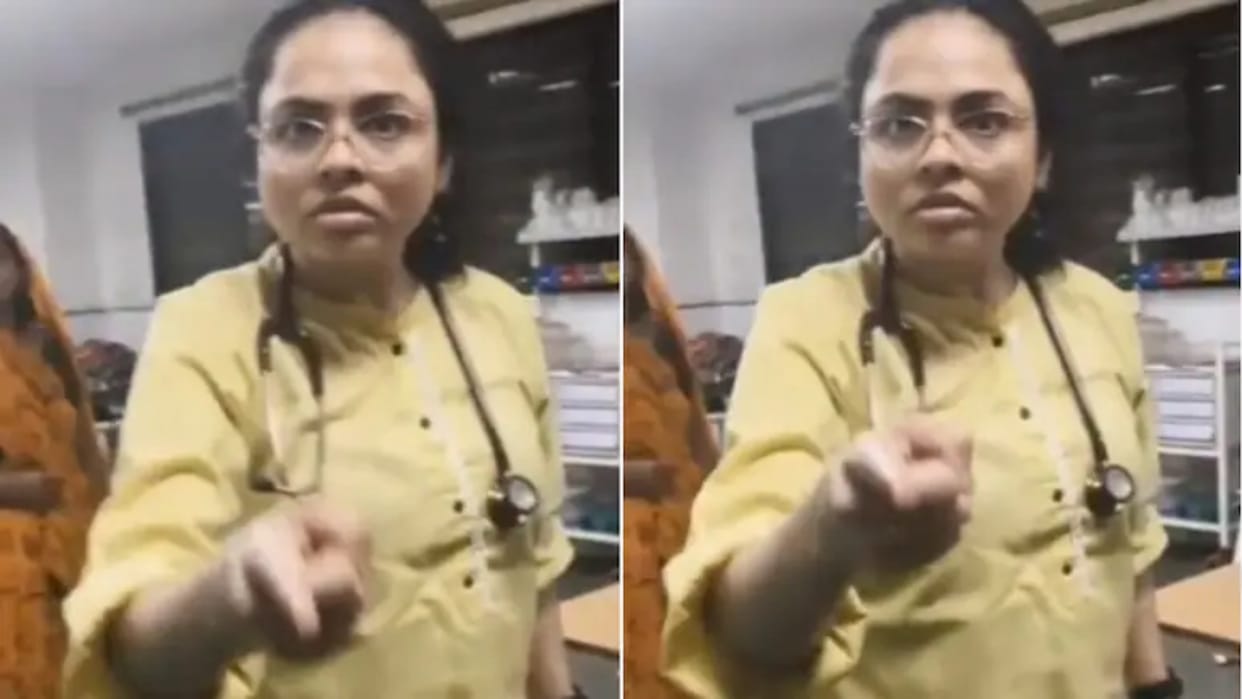 Angry lady doctor at government hospital slaps father refuses to treat child Video goes Viral on Internet