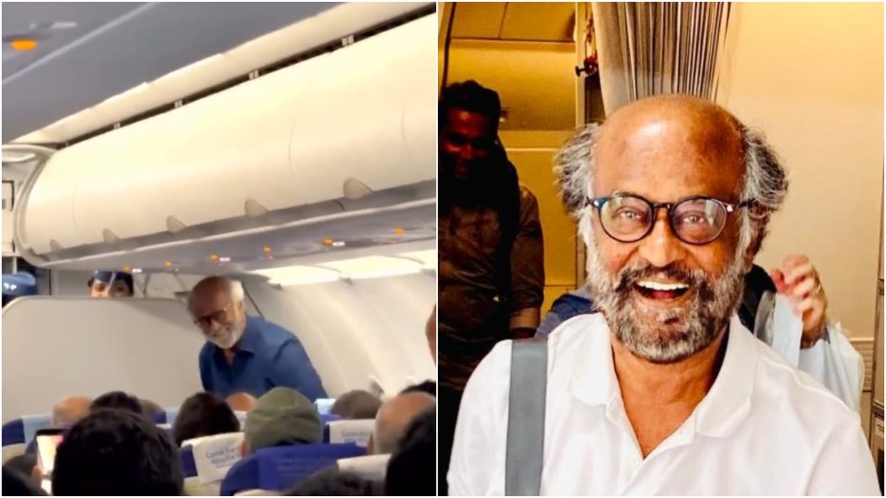 Rajinikanth Travel In Economy Class In Flight To Goa Fans Got Excited To See Him With Them Video Viral