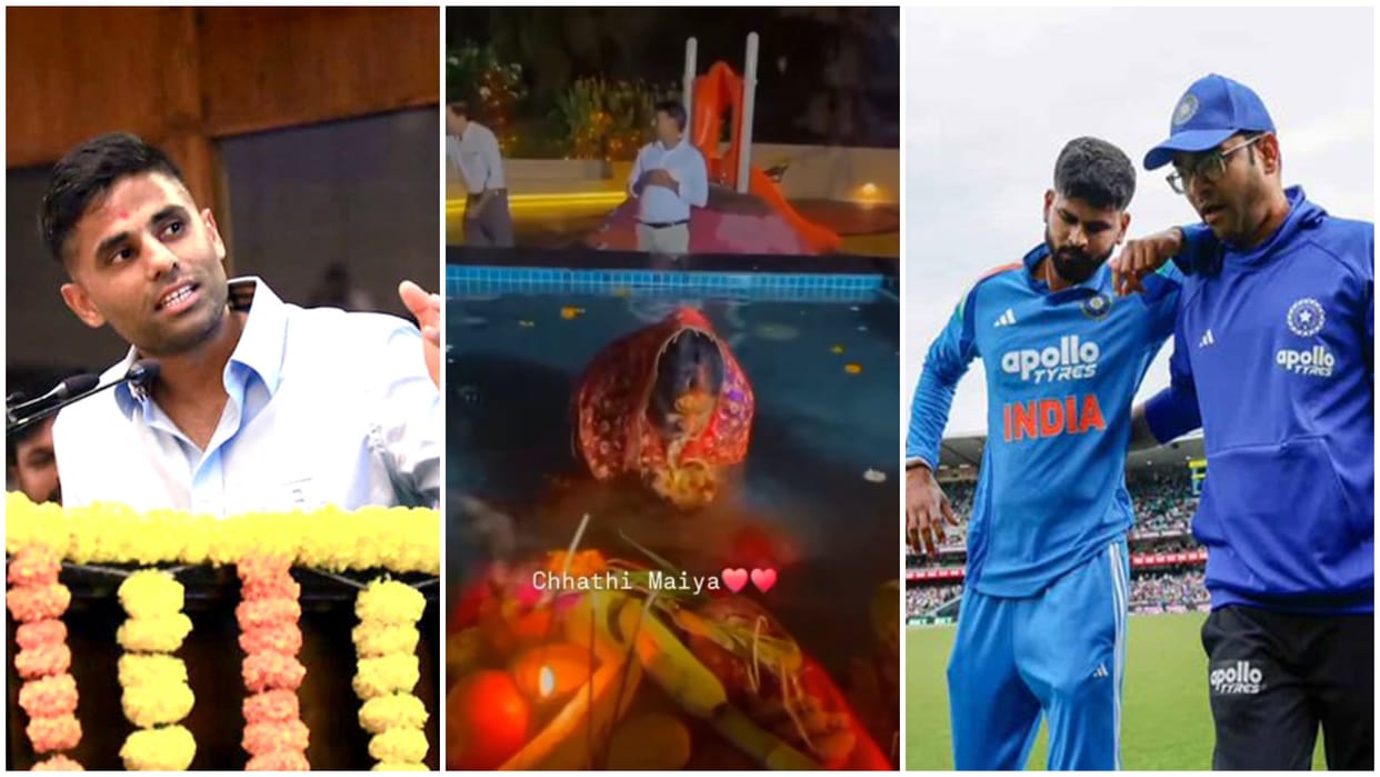 Suryakumar Yadavs mother offers Chhath Puja prayers for Shreyas Iyers recovery video goes viral