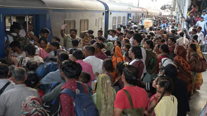 Kanpur: People are returning to work after the Chhath festival, trains are full