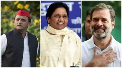 अखिलेश यादव, मायावती, राहुल गांधी।