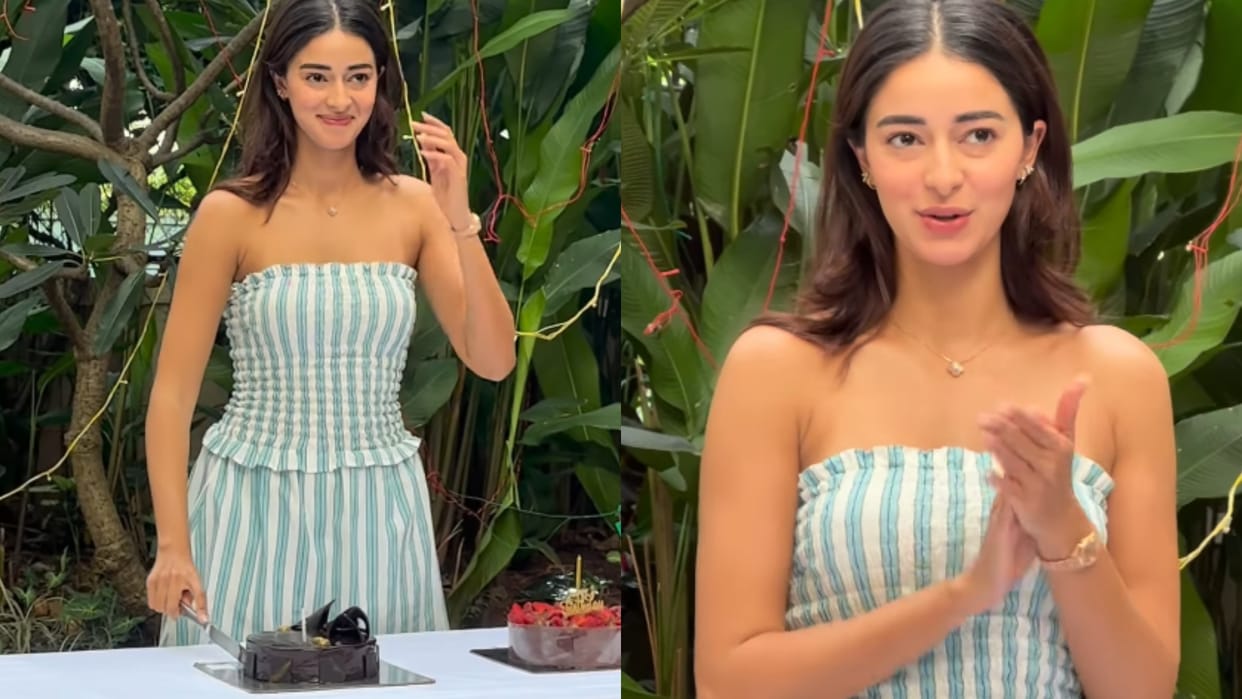 Ananya Panday Cuts Birthday Cake With Paparazzi Social Media Users Wish Her Happy Birthday