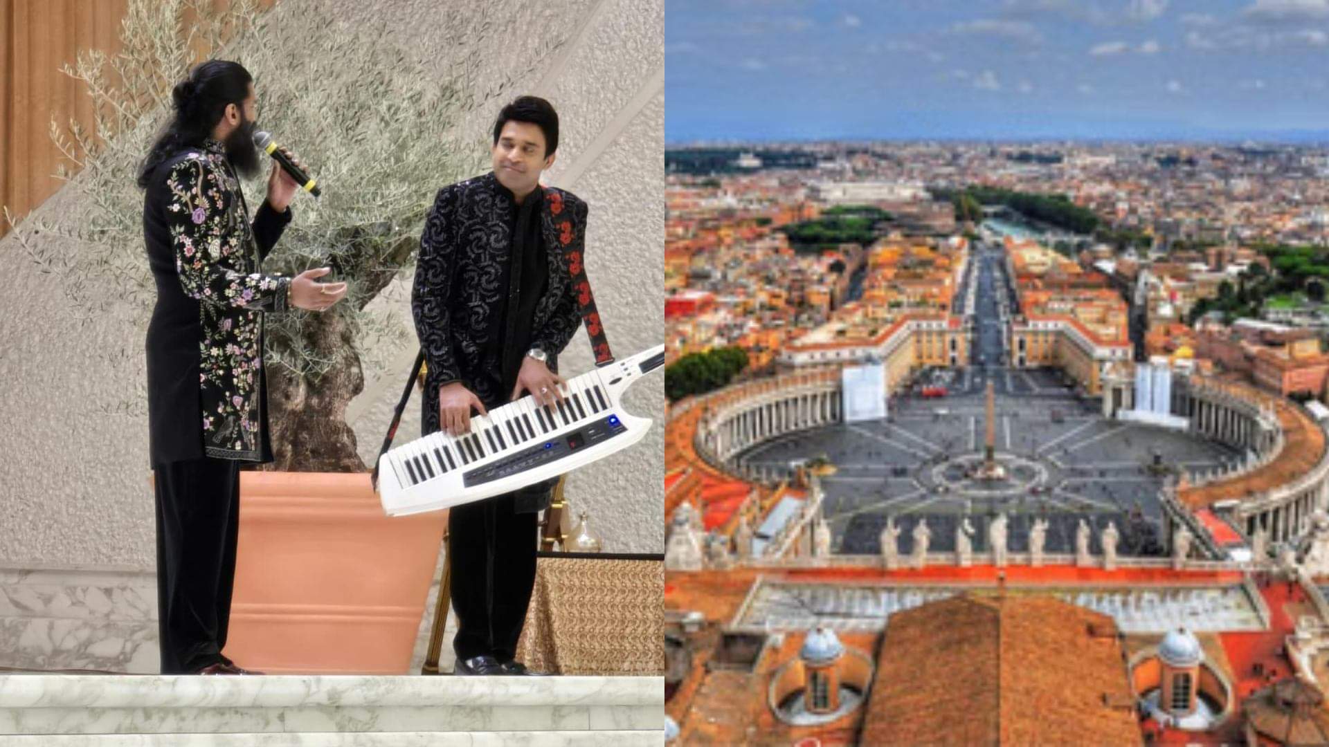 गाने पर प्रस्तुति देते कलाकार, वेटिकन सिटी