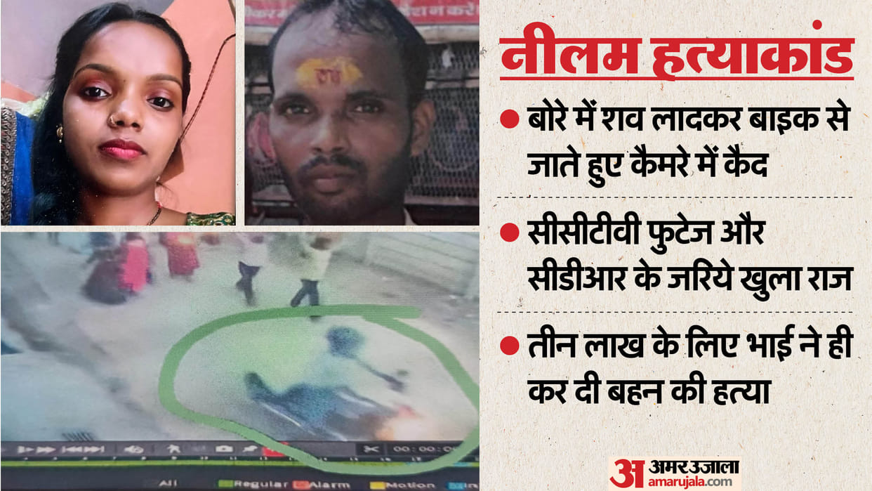 Brother Murdered his sister for three lakh rupees In Gorakhpur He carried her body on his bike for 70 km
