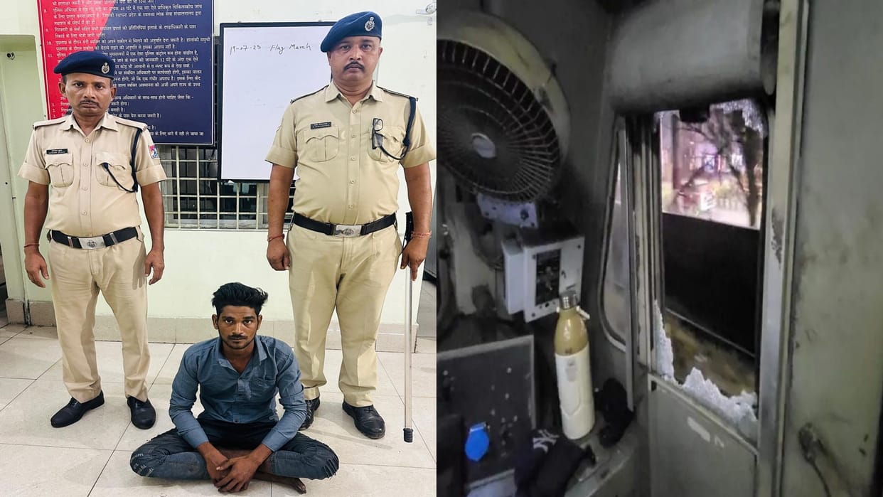 Stone pelting on a moving goods train in Korba, loco pilot injured, accused arrested