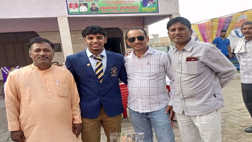 Kabaddi team captain received a grand welcome