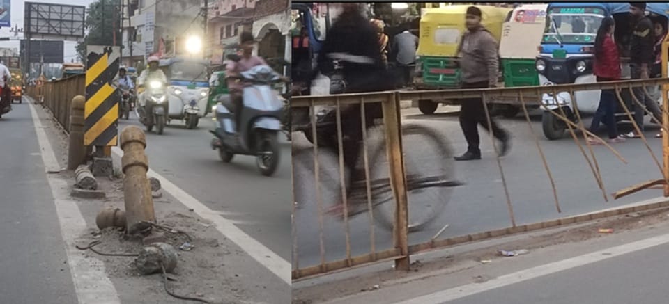 Drive with Caution! Broken Dividers and Dark Roads Turn Agra’s Streets into Death Traps