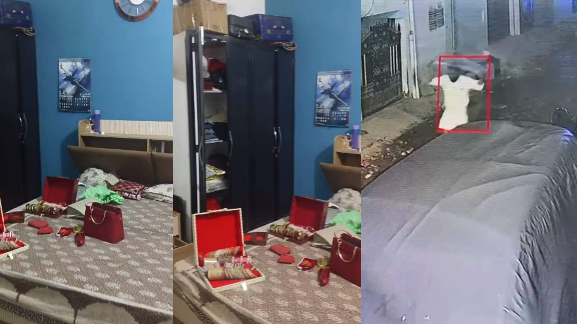 सीसीटीवी में कैद हुआ चोर।