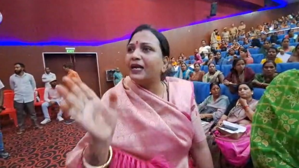 Women accusing leaders of exploitation on front BJP leader Bhupendra Chaudhary in azamgarh