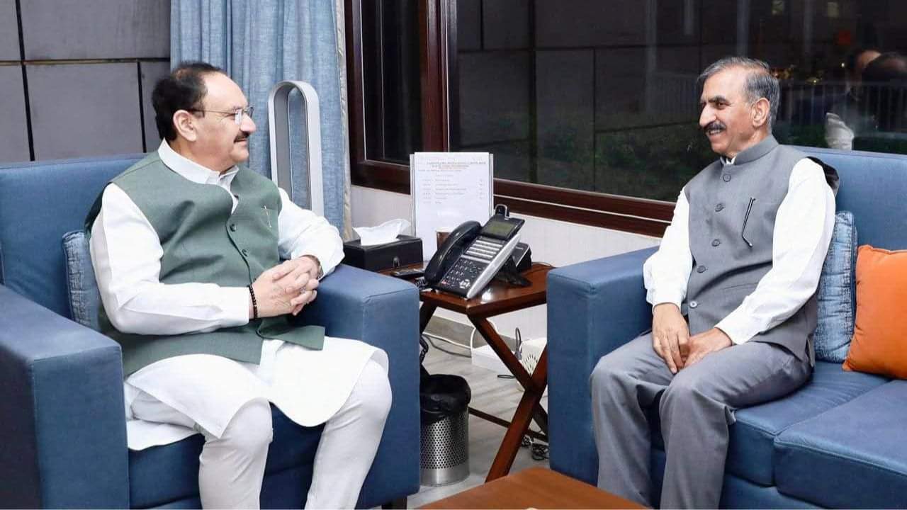 मुख्यमंत्री सुखविंद्र सिंह सुक्खू ने केंद्रीय स्वास्थ्य मंत्री से की मुलाकात।