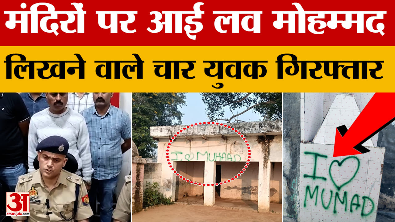 Aligarh: मंदिरों पर आई लव मोहम्मद लिखने वाले युवक गिरफ्तार, मौलवी पक्ष को फंसाने के लिए रची साजिश