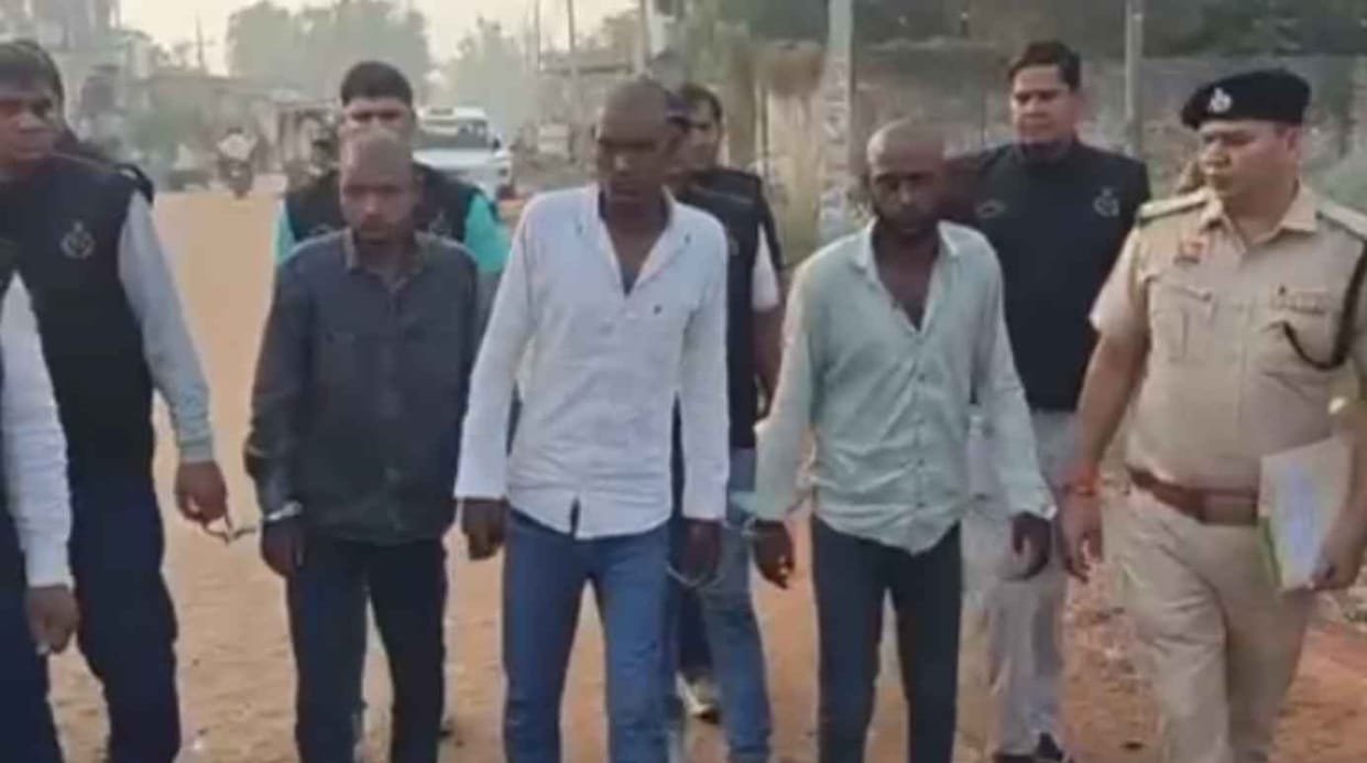 Three masked criminals arrested for blind robbery in Palwal