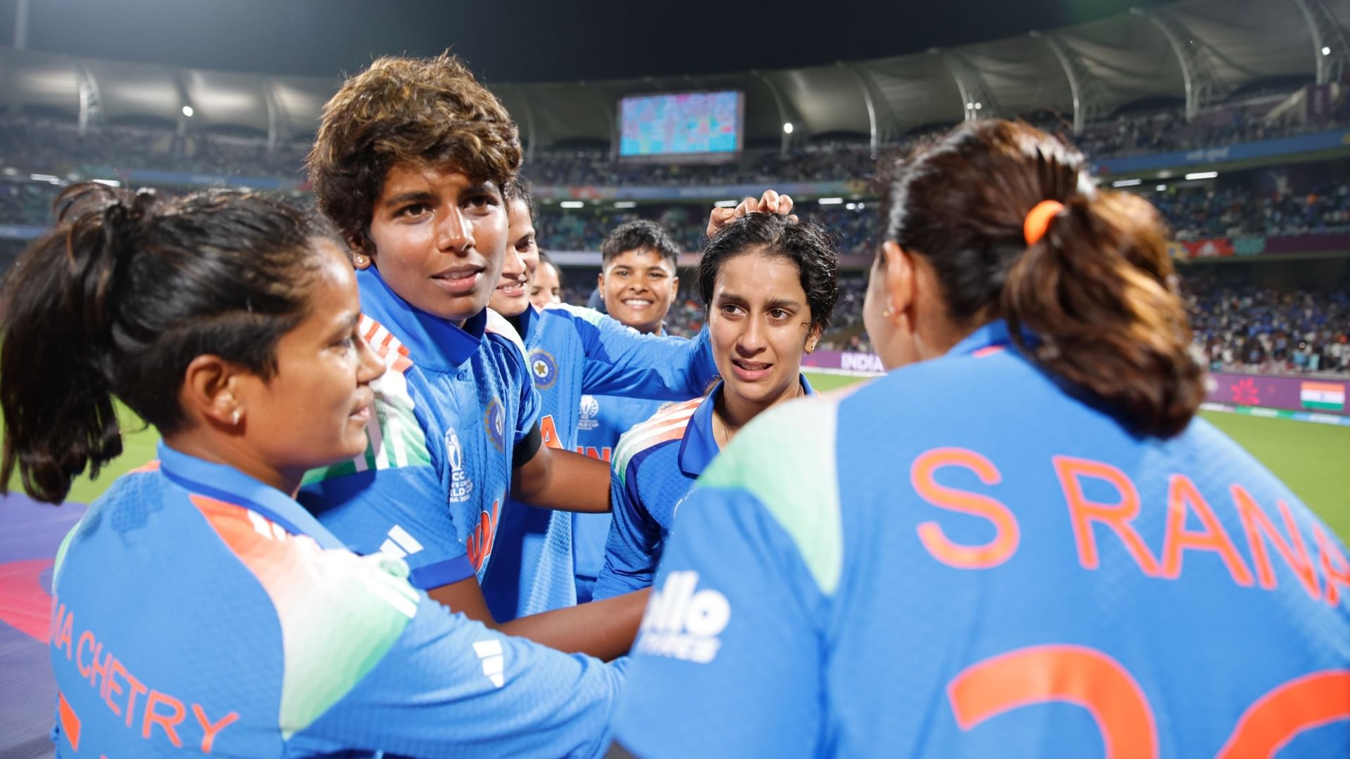 India vs Australia Women's World Cup Semi final team India winning moments eyes catching photos and videos