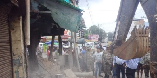 Illegal Dhaba on Drain Demolished Encroachment Cleared from Namner to idgah