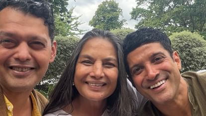 'मेरे दो अनमोल रतन', शबाना आजमी ने फरहान अख्तर के साथ शेयर की अनदेखी सेल्फी, जानें कौन है यह दूसरा शख्स shabana azmi share selfie with farhan akhtar and nephew sagar