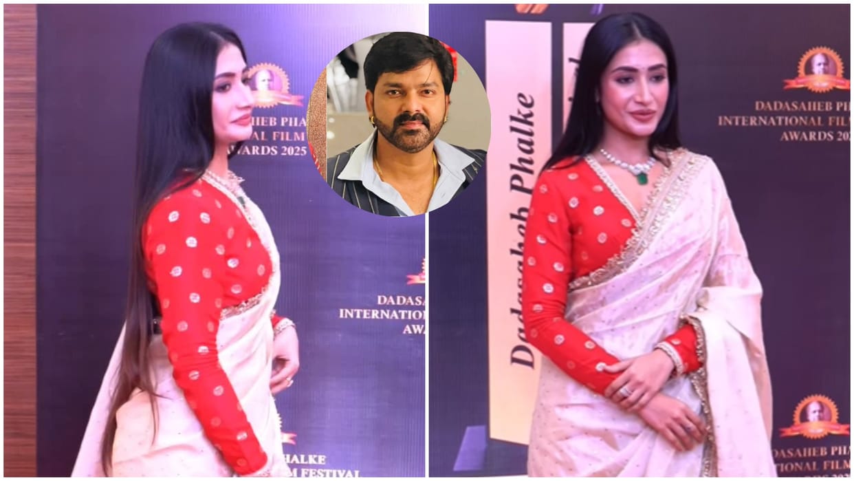 Dhanashree verma wears pink saree after bhojpuri actor pawan singh request video gets viral