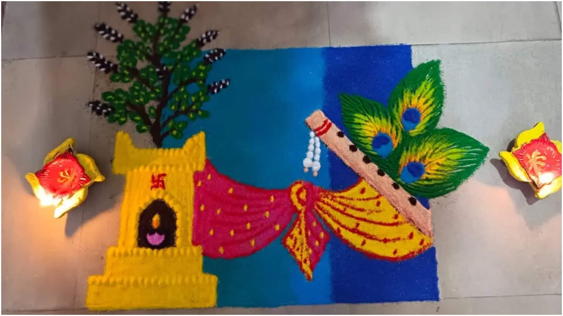 Tulsi Vivah 2025 Rangoli Design Tulsi Puja Rangoli Decoration Ideas