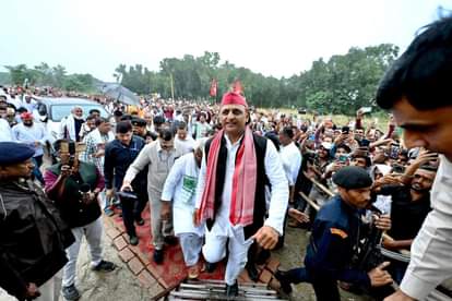 बिहार दौरे पर अखिलेश यादव।