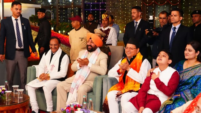 Igas festival in CM camp office including CM Dhami Governor and many leaders participated Uttarakhand News