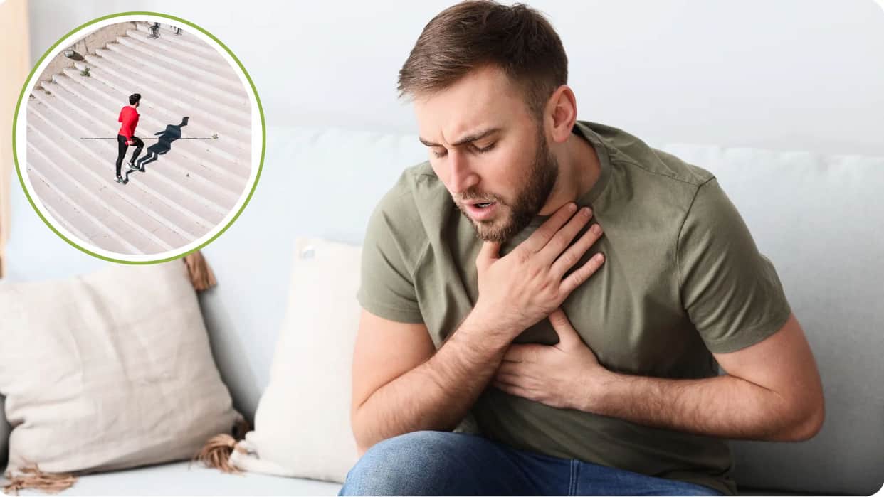 Heart Disease Symptoms Breathless After Climbing Stairs Causes and Precaution Tips  in Hindi
