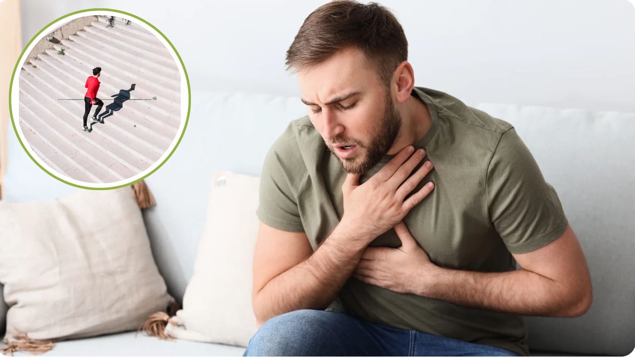 Heart Disease Symptoms Breathless After Climbing Stairs Causes and Precaution Tips  in Hindi