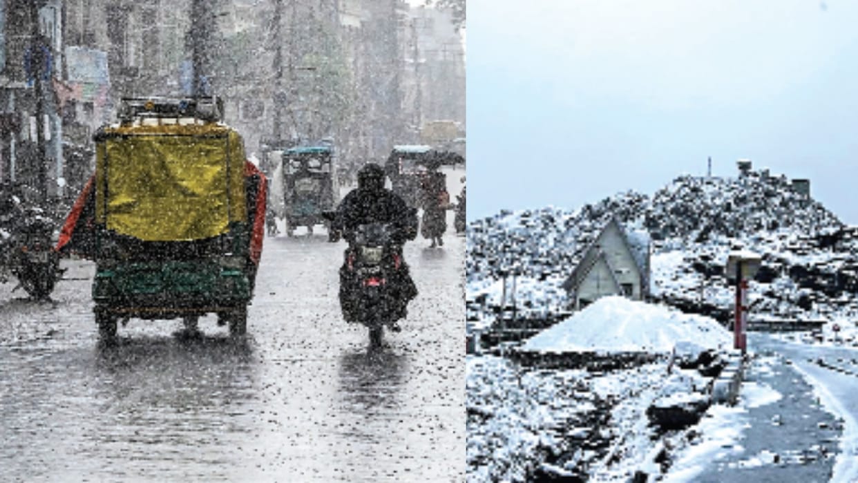 Today Weather Updates Heavy snowfall on India-China border red alert in Sikkim Cyclone Montha havoc in states