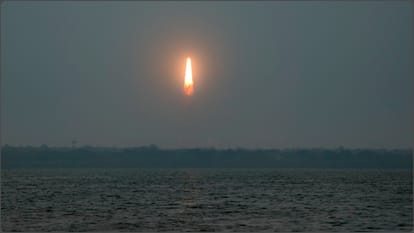 ISRO launches LVM3-M5 carrying the CMS-03 communication satellite from SDSC/ISRO Sriharikota