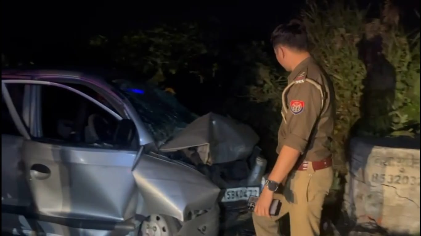 speeding car collided with a culvert killing a woman and a child injuring six others