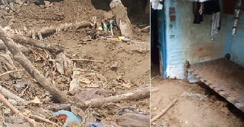 Kanpur The roof of dilapidated house suddenly collapsed woman died after buried under rubble while sleeping
