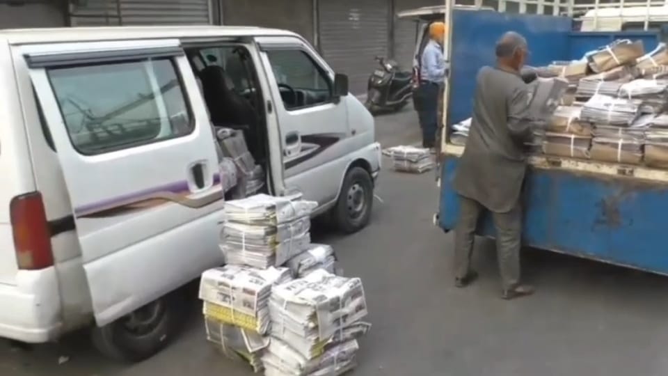 Newspapers spully late Punjab Police stop newspaper vehicles for checking