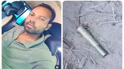 राहुल की फाइल फोटो और मौके पर मिला खोखा।