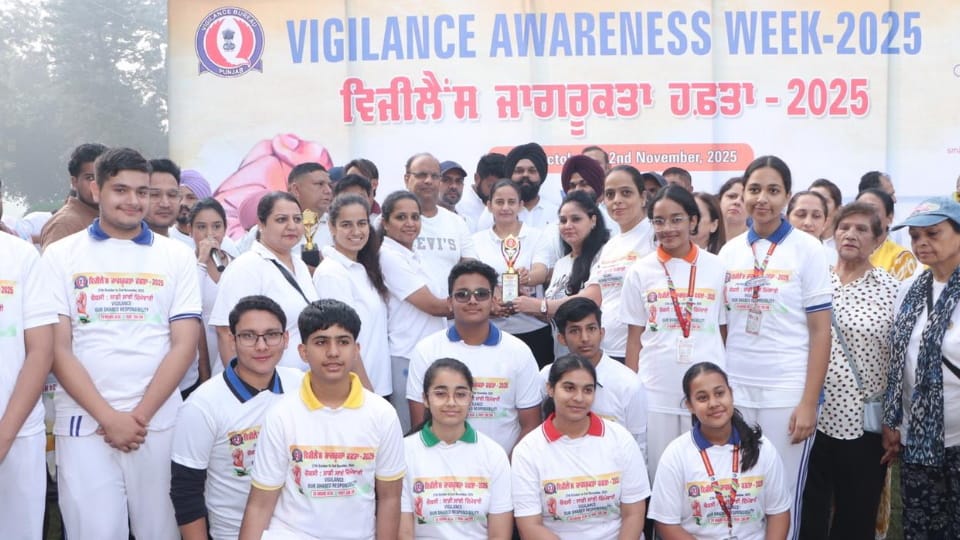 Vigilance Bureau Ludhiana organised walkathon