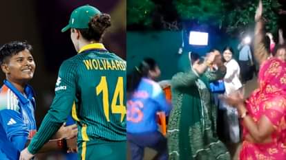 जीत के बाद क्रिकेटर क्रांति गौड़ के घर जश्न