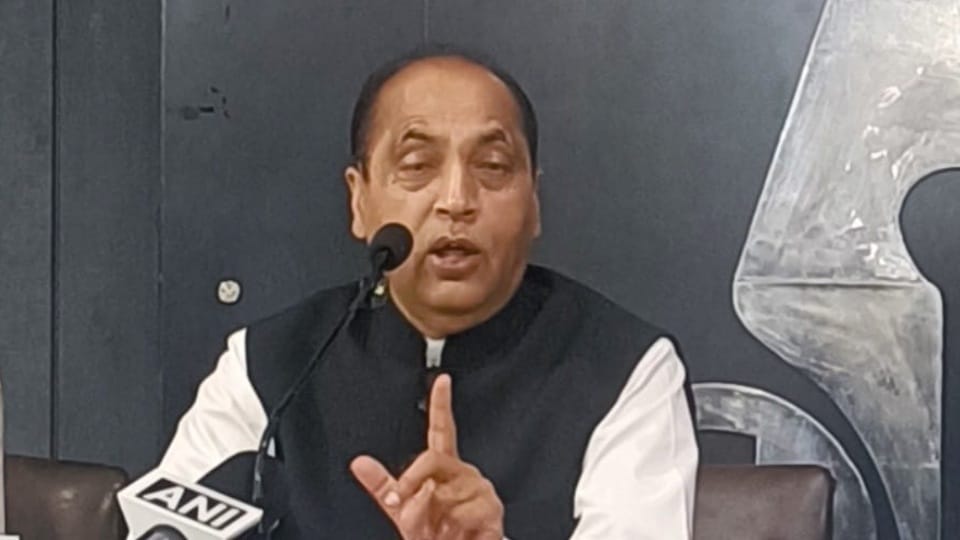 Jai Ram Thakur Advice to Himachal and Punjab CM not politics on flood compensation