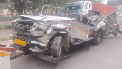 Three people died in a road accident when a vehicle collided with a truck