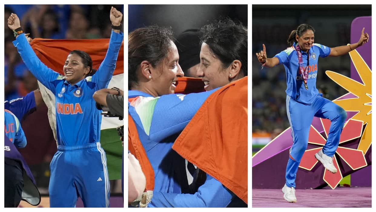 Indian players erupt in celebration after Womens World Cup title win Victory Moments Harmanpreet dance