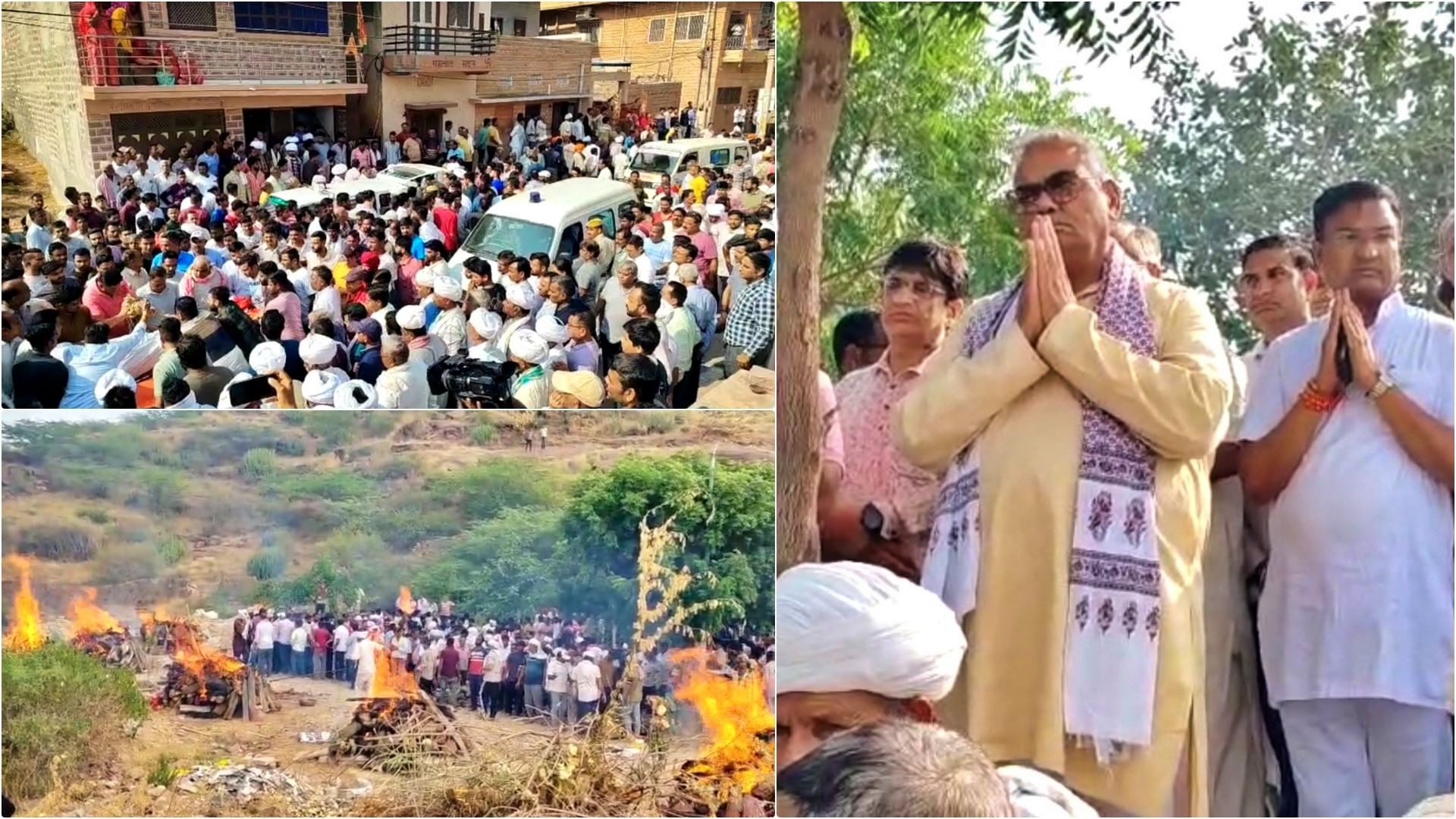 Jodhpur Expressway Accident: 12 Burials Carried Out in a Neighborhood in Phalodi, Mali Community showed Anger