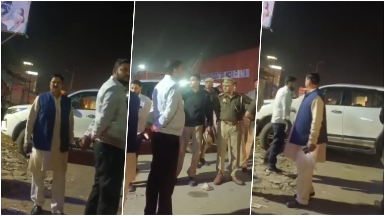 Police stopped Munna Singh Nawada on the highway, seized his car and parked it at the police station