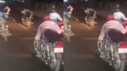 A young man was performing stunts while lying down while riding a bike at high speed collided with a truck