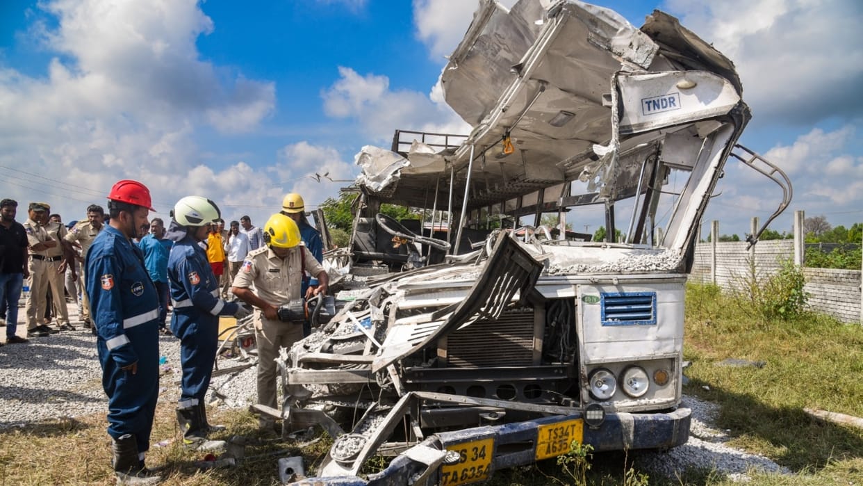 Telangana Bus Crash Survivor Recalls: Passengers Behind Conductor Survived, Driver-Side Passengers Killed
