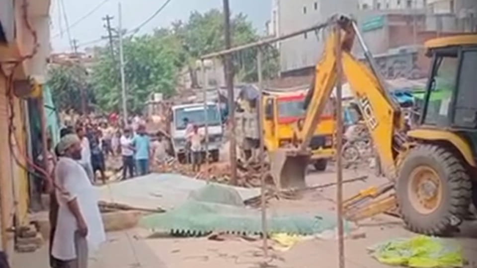 Kanpur: Bulldozers roared through the market, removing over 200 shops