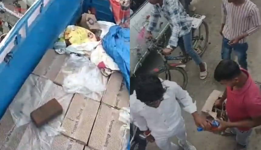 17 cartons of foreign liquor were recovered from the campaign vehicle of NDA candidate Deepa Manjhi in Gaya di